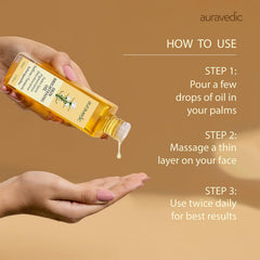 Auravedic bottle staged with turmeric and saffron emphasizing natural botanical benefits