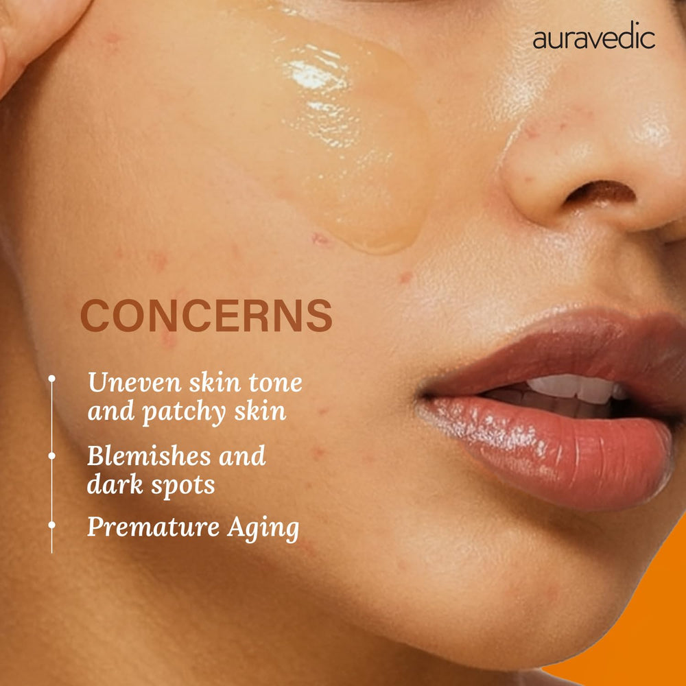 Auravedic applied during facial massage demonstrating smooth glide and relaxation benefit