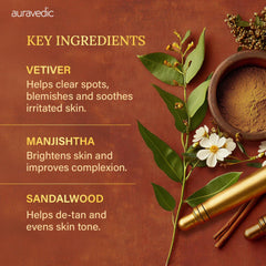 Auravedic label detail focusing on botanical list for ingredient transparency benefit