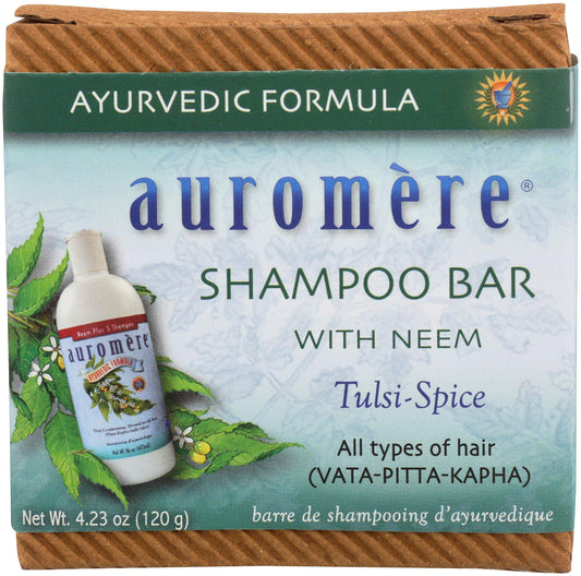 Auromere front packaging showing zero-waste box and product weight benefit