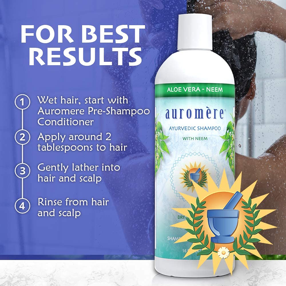 Auromere 16 fl oz bottle beside common item showing true scale
