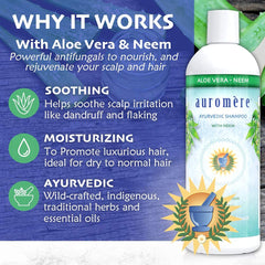 Auromere being applied to wet hair showing easy spread and cleanse