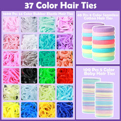 auroray seamless cotton baby ties close-up gentle hold for fine hair