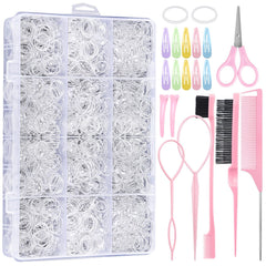 auroray front packaging showing the full clear hair tie kit and benefit of complete set