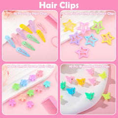 auroray assorted hair clips close-up adds cute accents to hairstyles