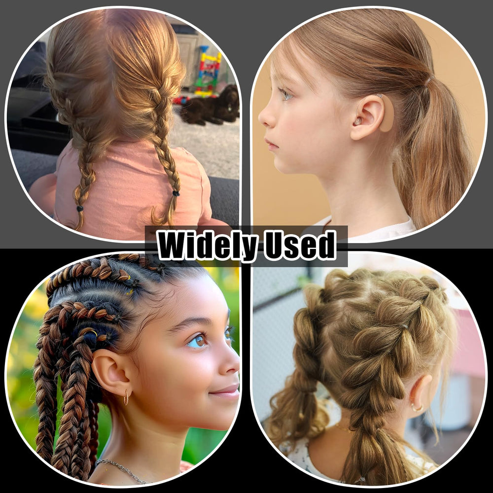 auroray toddler with styled pigtails showing finished look and ease
