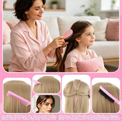 auroray styling brushes and comb set for neat edges and backcombing control