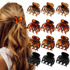 Auseibeely front view of pack showing tortoise and black clips, easy styling