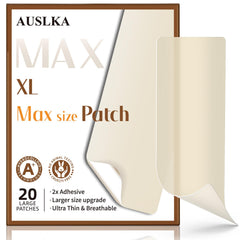 AUSLKA pack front view showing 20 large hydrocolloid patches for broad coverage