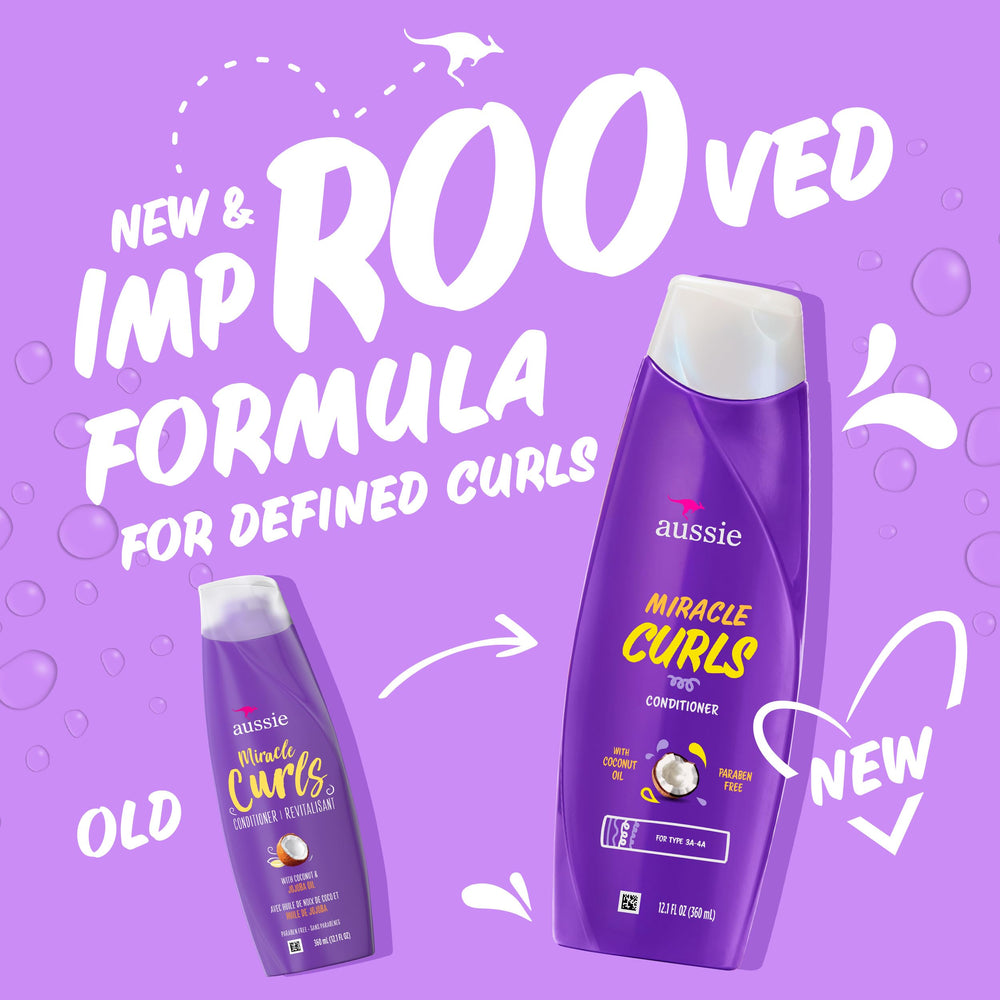 Aussie Miracle Curls kit styled on bathroom shelf illustrating everyday curl-care convenience