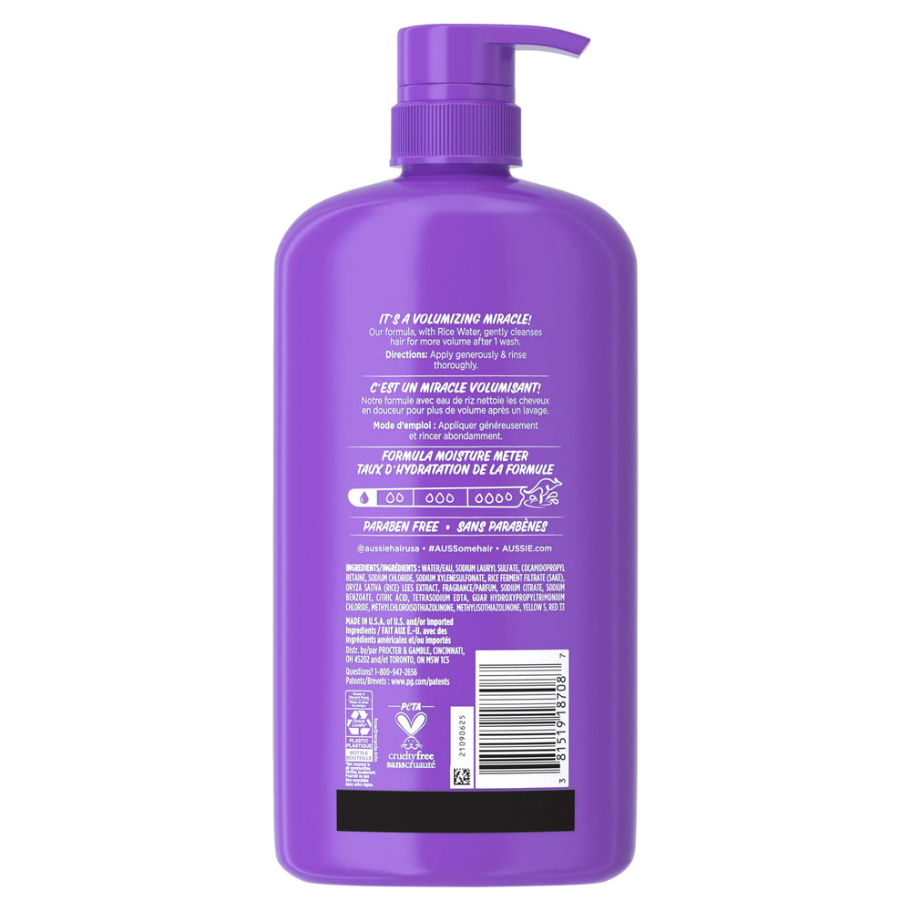 Styled hair after using Aussie showing boost in body and touchable shine