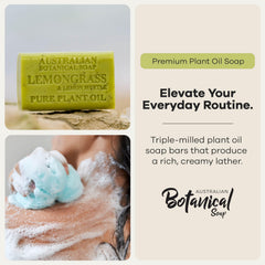 Australian Botanical Soap close-up of bar texture highlighting creamy finish
