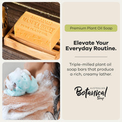 Close-up of soap texture highlighting Australian Botanical Soap creamy lather and durability