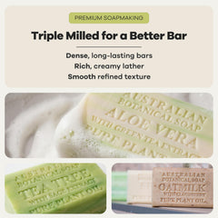Australian Botanical Soap label close-up displaying ingredient list and transparency