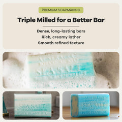 Australian Botanical Soap lather in hand showing rich foam and moisturizing feel