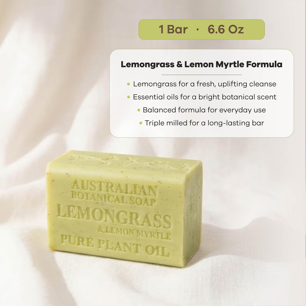 Australian Botanical Soap rich lather on hand demonstrating moisturizing foam