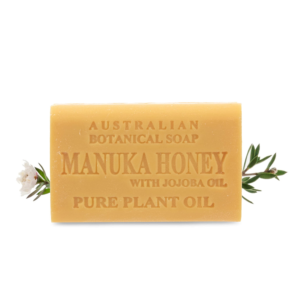 Australian Botanical Soap front packaging showing bar and brand benefits