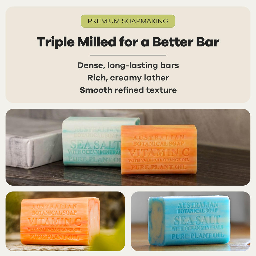 Australian Botanical Soap lather texture detail displaying rich foam and gentle cleanse