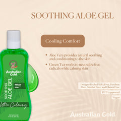 Australian Gold soothing gel pump detail for controlled, mess-free use