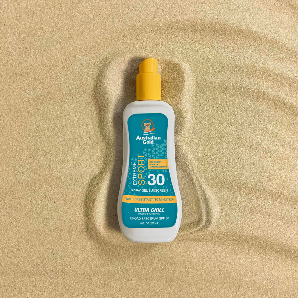 Australian Gold applied by a runner demonstrating cooling benefit