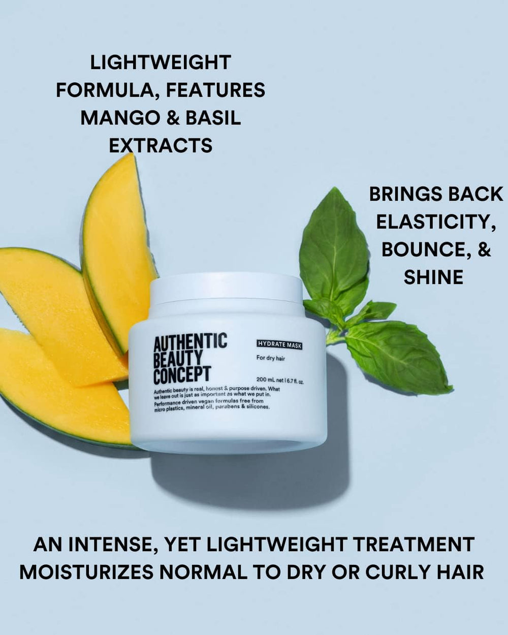 Authentic Beauty Concept hydrate mask creamy texture close-up demonstrating lightweight moisture