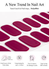 AutyaMee application in use with strip placement and UV lamp for fast salon results