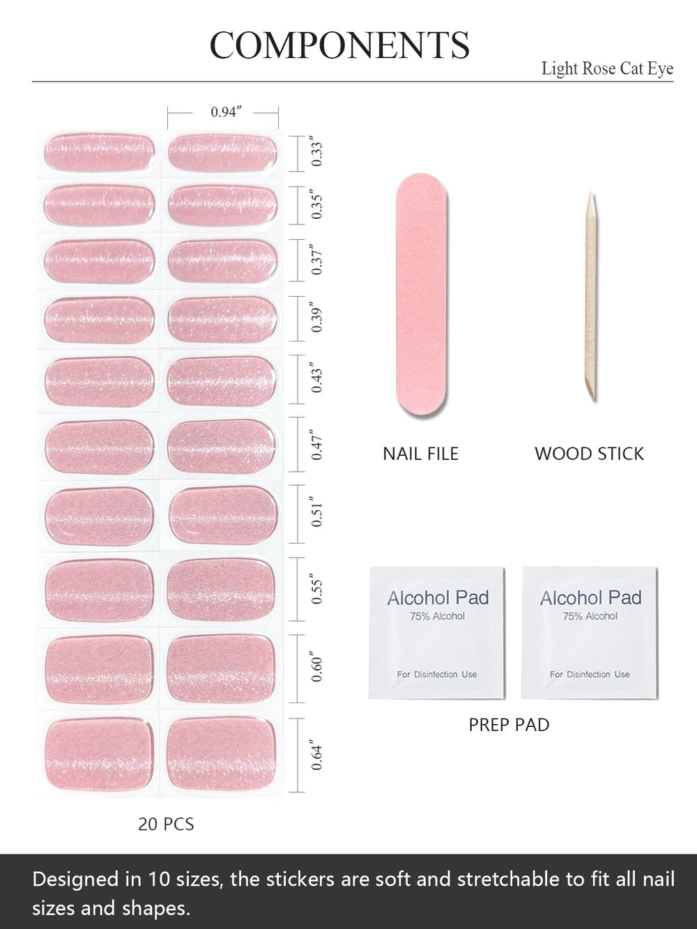 AutyaMee kit contents with file and stick for easy at-home application benefit