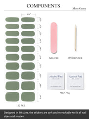 AutyaMee kit tools laid out showing prep pads file stick for easy application