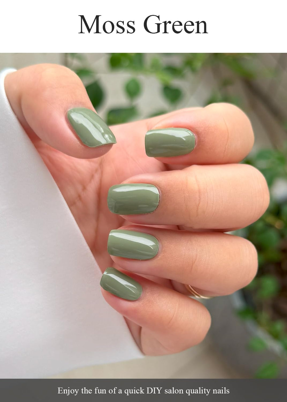 AutyaMee on hand wearing army green strips showing durable everyday style