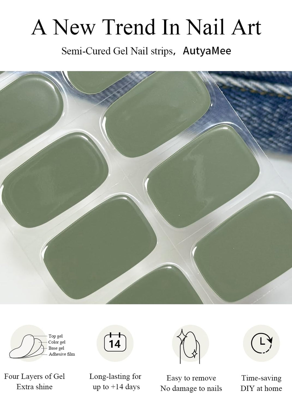 AutyaMee strips being cured in a salon lamp demonstrating professional results