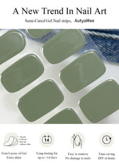 AutyaMee strips being cured in a salon lamp demonstrating professional results