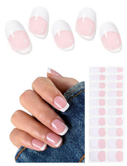 AutyaMee front packaging showing 20-piece French nail strip kit and included tools for convenience