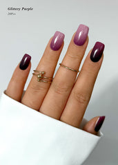 AutyaMee close-up ombré glitter texture highlighting shimmer and smooth finish