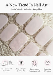 AutyaMee nails being cured under a UV lamp demonstrating hardened salon-quality finish benefit