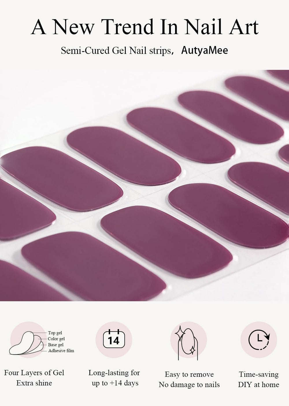 AutyaMee cured shiny finish on nails illustrating salon-quality gloss and longevity