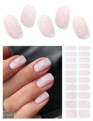 AutyaMee front packaging showing pink white daisy strips and included tools for easy salon results