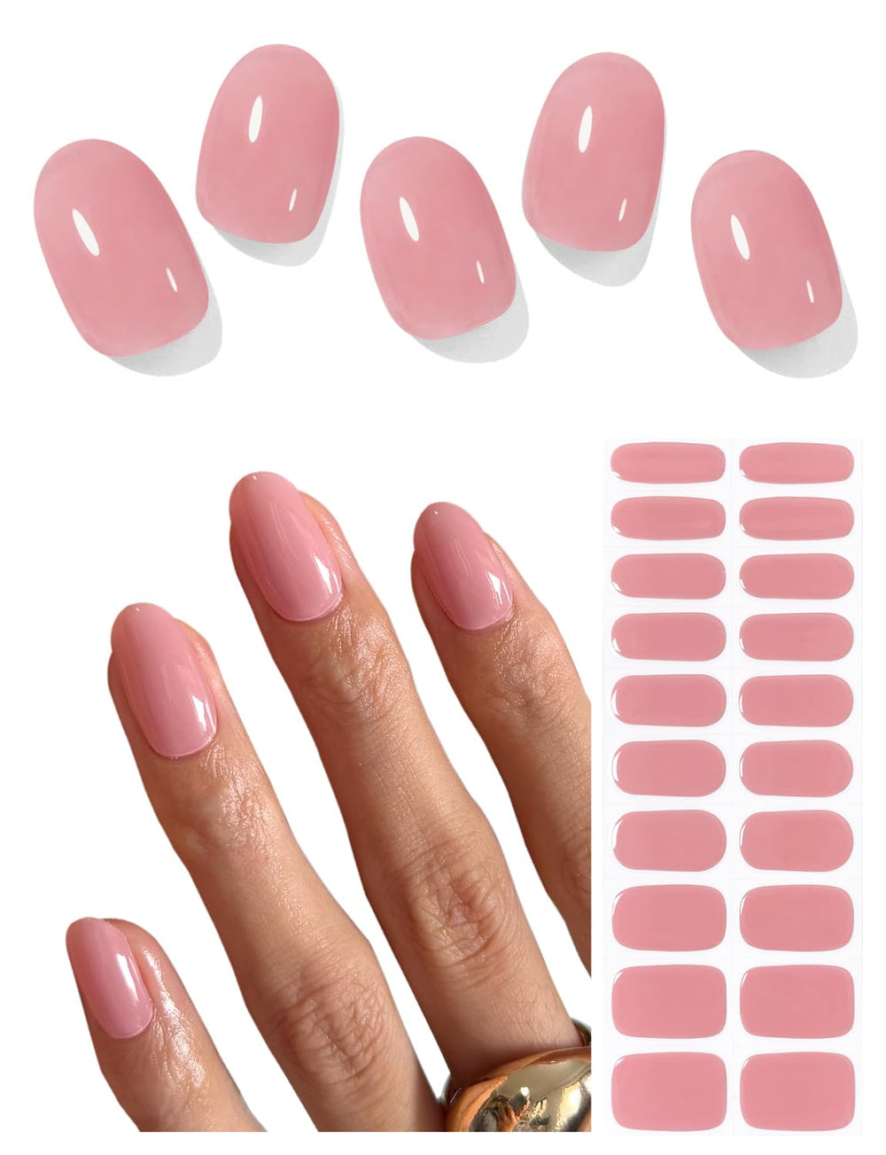 AutyaMee front packaging showing Vintage Rose gel nail strips and kit benefits