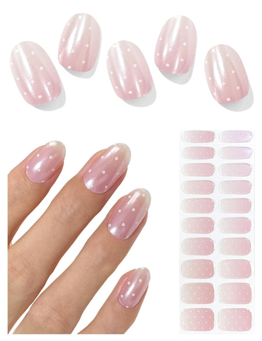 AutyaMee front packaging showing white polka dot pearl chrome design and benefit of ready-to-cure convenience