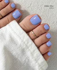AutyaMee close-up of semi-cured glitter blue gel texture highlighting flexible application