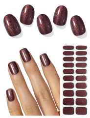 AutyaMee front packaging showing glitter umber strips and included tools for easy use