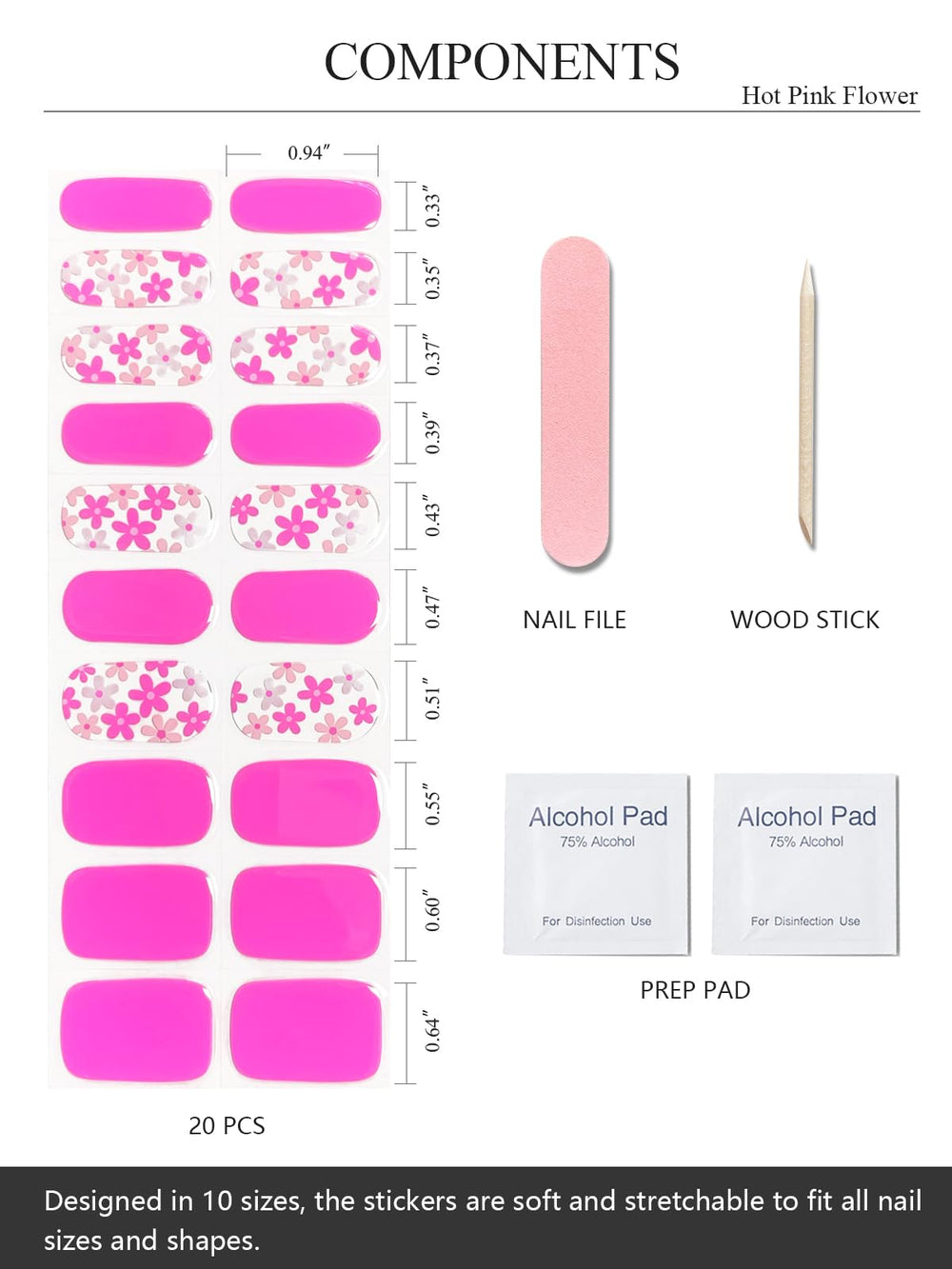 AutyaMee kit tools laid out including file, stick, and prep pads for precise, quick prep
