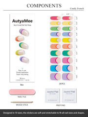AutyaMee kit contents with prep pads file and stick for easy at-home application benefit