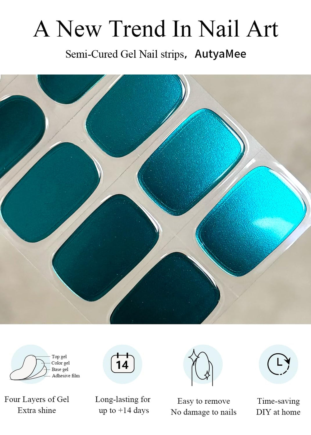 AutyaMee strips applied on fingers to show size fit and scale for choosing correct strip