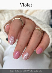 AutyaMee nail in use curing under LED lamp delivering glossy salon finish