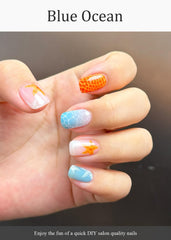 AutyaMee close-up of gel strip texture showing flexible semi-cured gel for easy placement