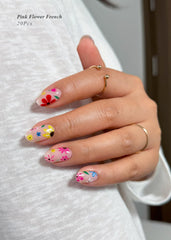 AutyaMee close-up of strip texture and floral pattern, highlights smooth gel finish