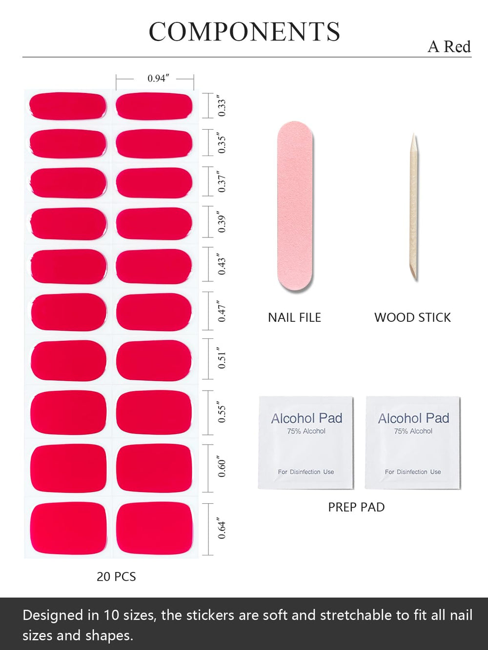 AutyaMee semi-cured strip stretching to fit nail for precise placement