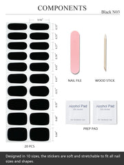 AutyaMee layout of prep pads, file, and wooden stick demonstrating ready-to-use convenience