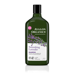 Avalon Organics bottle front view showing organic label and lavender benefit