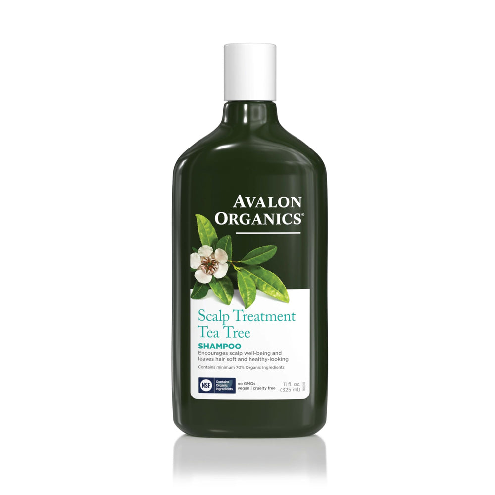 Avalon Organics front packaging showing product and clean design benefits scalp clarity